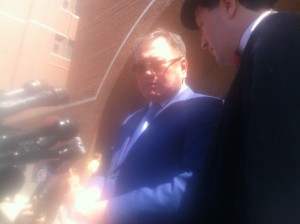 Azamat Tazhayakov's father, Amir spoke to reporters after his son's sentencing.