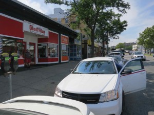 Broadway in Somerville, MA where the sound for this story was collected
