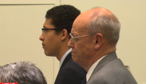 Philip Chism and his attorney as the guilty verdict was read in his murder trial (Courtesy Fox 25)